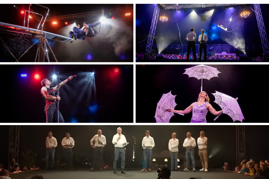 Les artistes font leur show sous le chapiteau des 50 ans de la CIAB